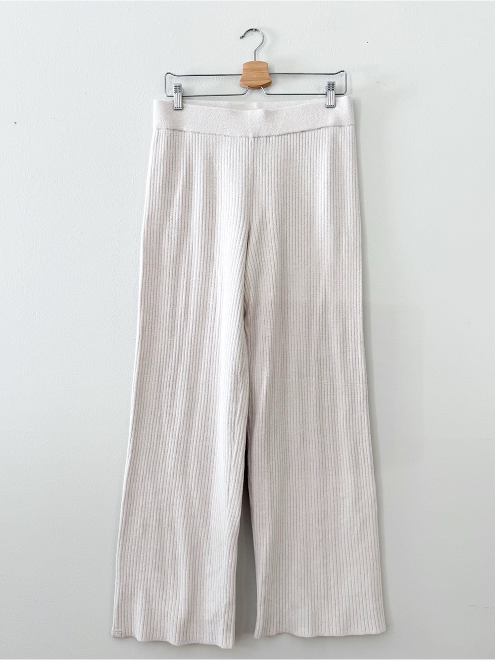 Barefoot Dreams Cozychic Ultra Lite Wide Leg Lounge Pants Cream Size Medium